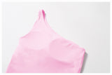 2025 New Design Fashion One Shoulder Cloud Sense Crop Tops
