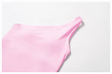 2025 New Design Fashion One Shoulder Cloud Sense Crop Tops