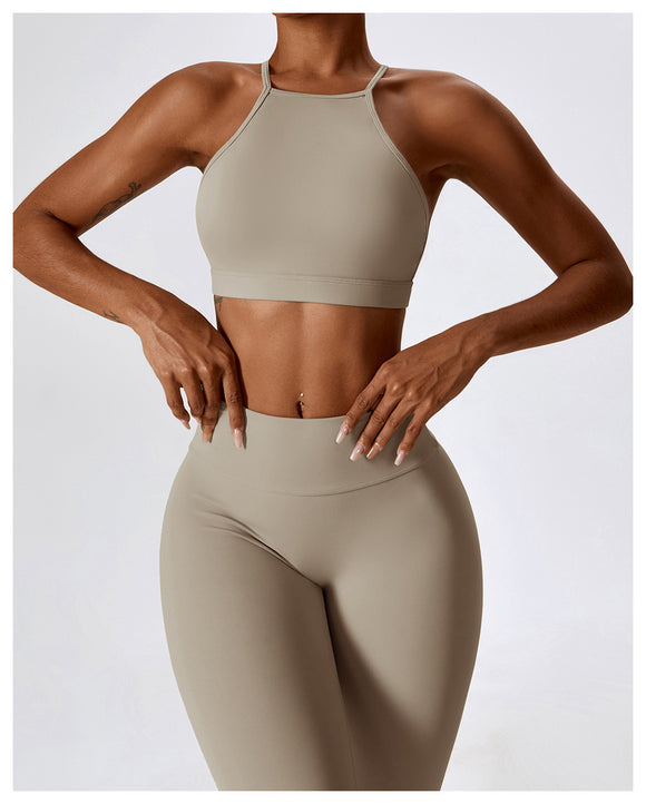 High Quality Women Yoga Tops Lenggings 2 PCS Fitness Set