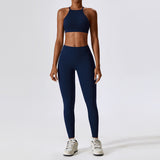 High Quality Women Yoga Tops Lenggings 2 PCS Fitness Set