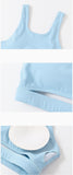 Recycled Fabric Workout Outfits 2 Piece Double-Layered Sport Bra High Waist Yoga Leggings Sets