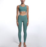 Crop Sports Bra High Waist Yoga Pants 2 Pieces  Workout Sets