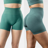  Workout Butt Lifting High Waist Seamless Gym Shorts Yoga Booty Shorts
