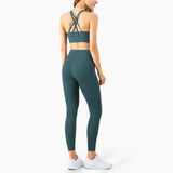 Women Solid Tracksuit Workout Outfits Sports Bra Set Yoga Sets for Women