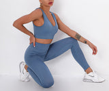 Seamless 2 Piece Sport Bra High Waist Yoga Leggings Sets