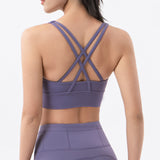Women Sexy Strappy Sports Bra With Removable Pads