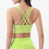 Women Sexy Strappy Sports Bra With Removable Pads
