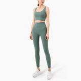 Women Solid Tracksuit Workout Outfits Sports Bra Set Yoga Sets for Women