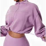  Plus Size ComfortSoft French Terry Zip Up  Women's Sweatshirt Hoodie