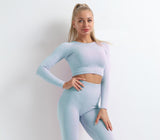Female Workout Leggings Top Sport Clothes Seamless Yoga Set Gym Fitness Clothing Women Yoga Suit
