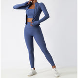 Lightweight Zip Up Yoga Jacket Cropped Athletic Slim Fit Tops