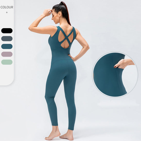 Sexy Bodycon Sleeveless V Neck One Piece Jumpsuit Romper