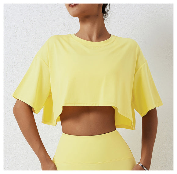 Recycled Material Oversize Women Crop Tops T-shirt