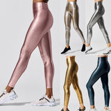 Womens Faux Leather Sexy Shiny Leggings Pants