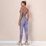  Tie Dye Fashion Crop Tank High Waist Yoga Leggings Sets