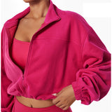  Plus Size ComfortSoft French Terry Zip Up  Women's Sweatshirt Hoodie