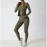 Lightweight Zip Up Yoga Jacket Cropped Athletic Slim Fit Tops
