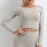 Female Workout Leggings Top Sport Clothes Seamless Yoga Set Gym Fitness Clothing Women Yoga Suit