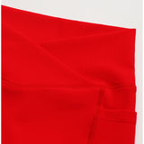 High Waisted Soft Ribbed Tummy Control Workout  Athletic Running Shorts With Pockets