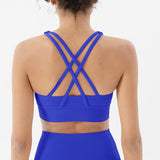 Women Sexy Strappy Sports Bra With Removable Pads