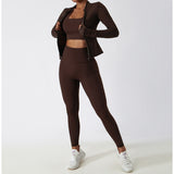 Lightweight Zip Up Yoga Jacket Cropped Athletic Slim Fit Tops