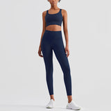 Women Solid Tracksuit Workout Outfits Sports Bra Set Yoga Sets for Women