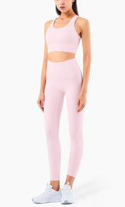  2 Piece Set Yoga Sports Bra and Leggings Fitness Activewear