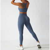 Recycled Material Racer Back Bra And Leggings Set