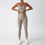 Recycled Material Strappy Back Bra And Leggings Set