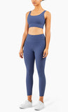  Bra Yoga High Waist Leggings Sets Workout Outfits 2 Piece
