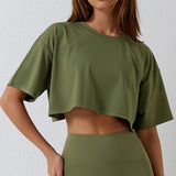 Recycled Material Oversize Women Crop Tops T-shirt