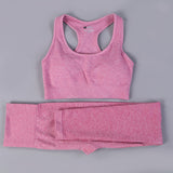 Free Sample Wholesale Seamless High Waisted Yoga Pants Ribbed Leggings And Crop Top Set 3 Pieces