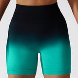 Tie Dye High Waist Butt Lifting Seamless Bike Shorts Workout Yoga Running Shorts