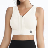 Front Zipper Closure High Impact Ribbed Gym Plus Fitness Yoga Shock Proof Sports Bras
