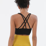 Women Sexy Strappy Sports Bra With Removable Pads