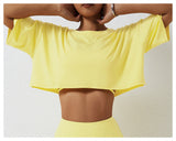 Recycled Material Oversize Women Crop Tops T-shirt