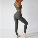 Recycled Material Racer Back Bra And Leggings Set