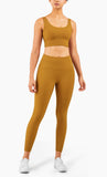  Bra Yoga High Waist Leggings Sets Workout Outfits 2 Piece