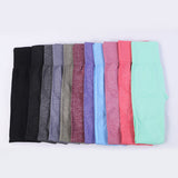 Free Sample Wholesale Seamless High Waisted Yoga Pants Ribbed Leggings And Crop Top Set 3 Pieces
