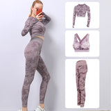 Wholesale Free Sample Ropa De Deportiva Mujer Workout Clothing Three Pieces Seamless Women Gym Yoga Wear Set