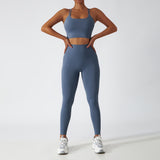 Recycled Material Strappy Back Bra And Leggings Set