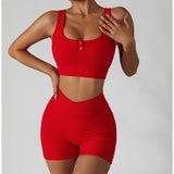 High Waisted Soft Ribbed Tummy Control Workout  Athletic Running Shorts With Pockets