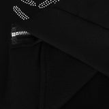 Oversized Rhinestone Skeleton Graphic Zip Up Hallowmas Hooded Sweatshirt Streetwear Jacket