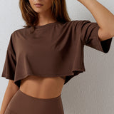 Recycled Material Oversize Women Crop Tops T-shirt