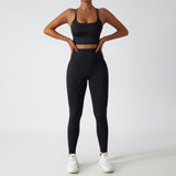 Recycled Material Strappy Back Bra And Leggings Set