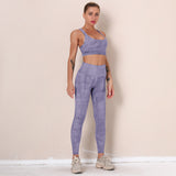  Tie Dye Fashion Crop Tank High Waist Yoga Leggings Sets