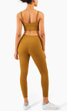  Bra Yoga High Waist Leggings Sets Workout Outfits 2 Piece