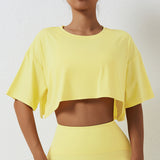 Recycled Material Oversize Women Crop Tops T-shirt