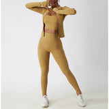 Lightweight Zip Up Yoga Jacket Cropped Athletic Slim Fit Tops