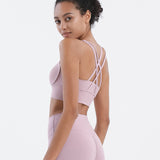 Women Sexy Strappy Sports Bra With Removable Pads